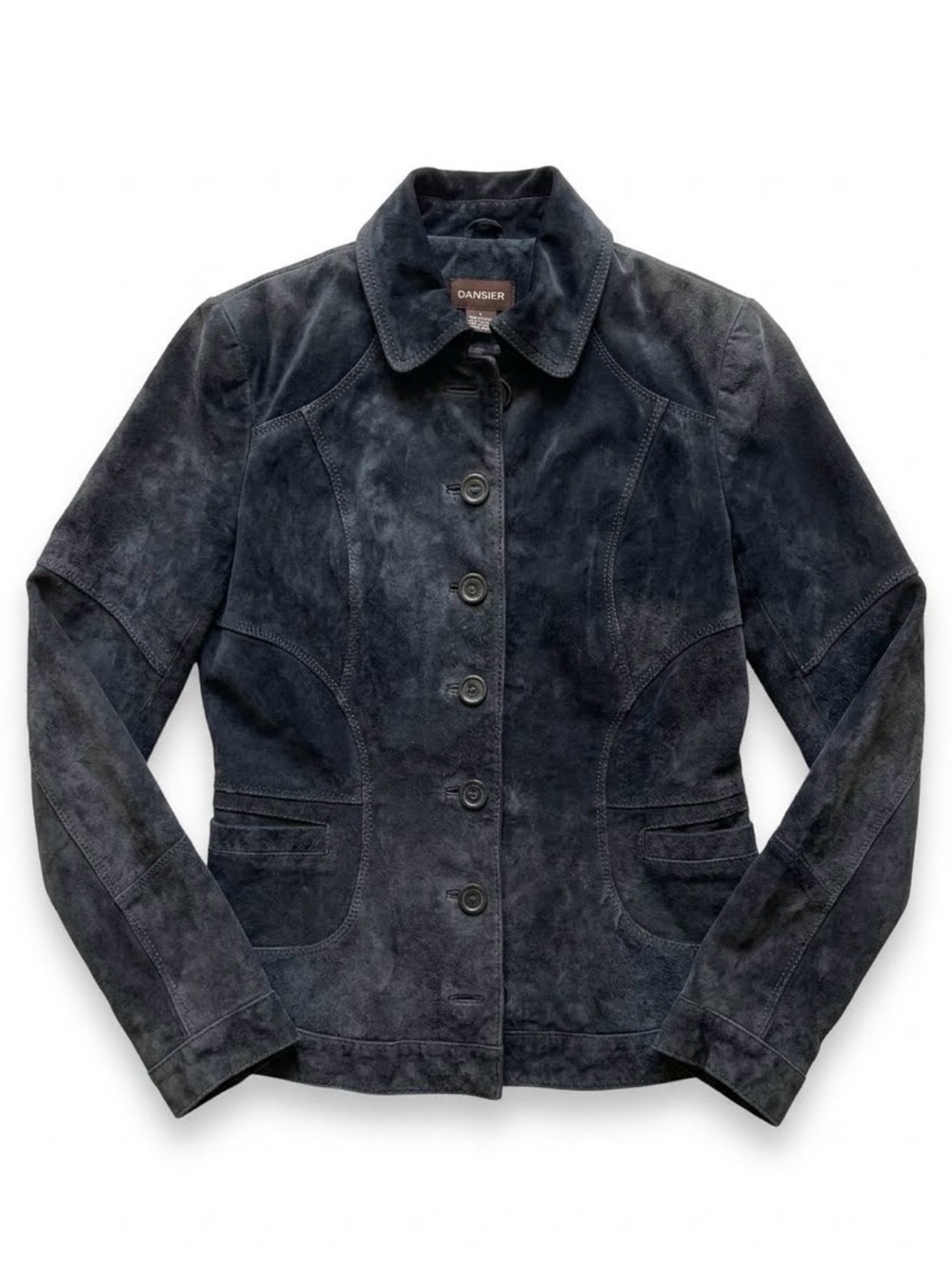 Danier Women's Suede Button-Front Jacket in Dark Grey - Size XS